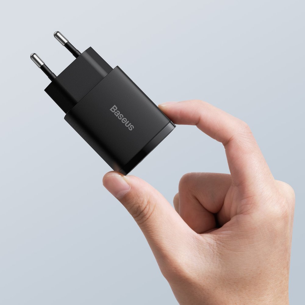 Baseus Ladegerät 20W USB und USB-C (Quick Charge) - Schwarz