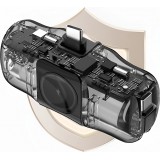 Wozinsky WF16-YCS 5000mAh 15W USB-C Mini Powerbank mit integriertem USB-C-Kabel und Apple Watch Ladeger&auml;t - Schwarz