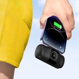 Wozinsky WF16-YCS 5000mAh 15W USB-C Mini Powerbank mit integriertem USB-C-Kabel und Apple Watch Ladeger&auml;t - Schwarz