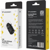 Wozinsky WF16-YCS 5000mAh 15W USB-C Mini Powerbank mit integriertem USB-C-Kabel und Apple Watch Ladeger&auml;t - Schwarz