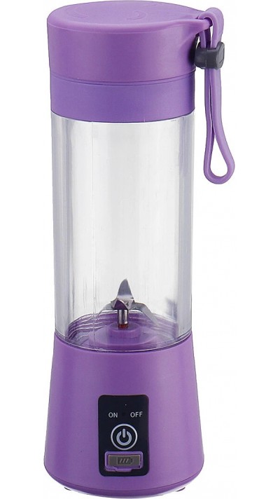 Tragbarer & kleiner Blender / Mixer für Smoothies & Protein Shakes für unterwegs (380ml) - Violett