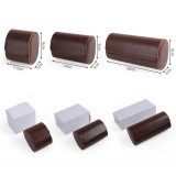 Boîte à montre de luxe et de haute qualité en similicuir et coussin de montre doux - 3 montres - Noir