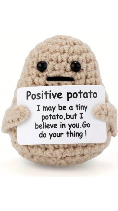Gute Laune -Positive Potato- lustige & kreative Dekoration für Tage mit schlechter Laune - Beige