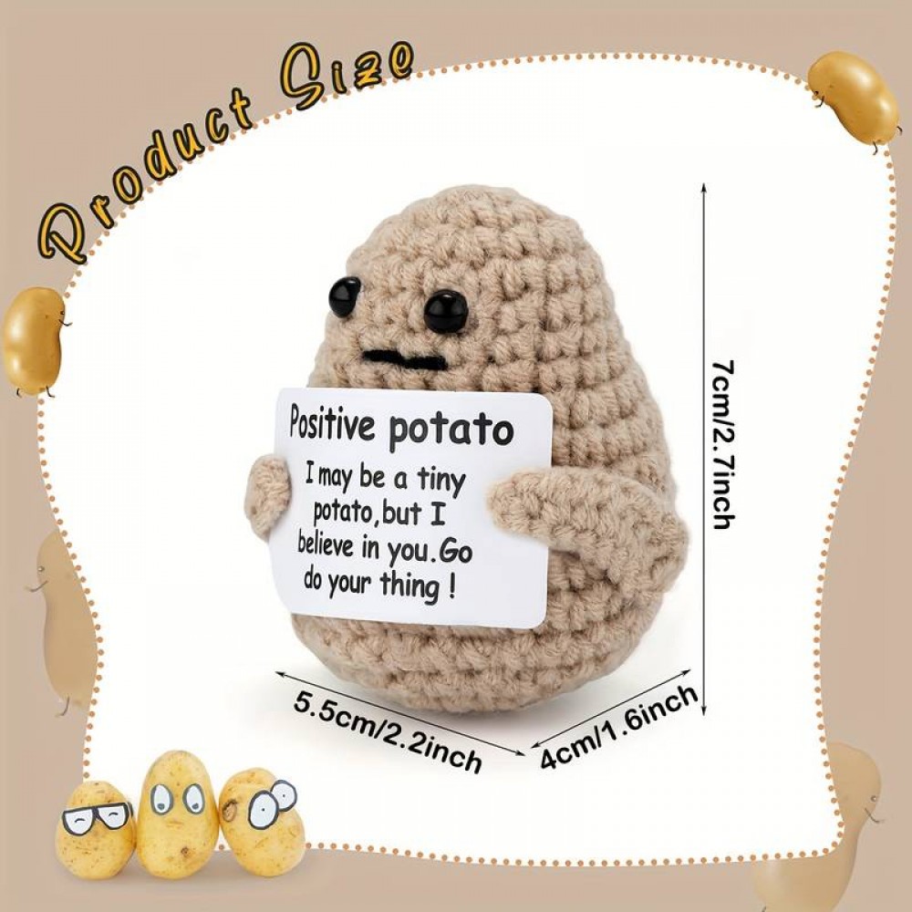 Gute Laune -Positive Potato- lustige & kreative Dekoration für Tage mit schlechter Laune - Beige