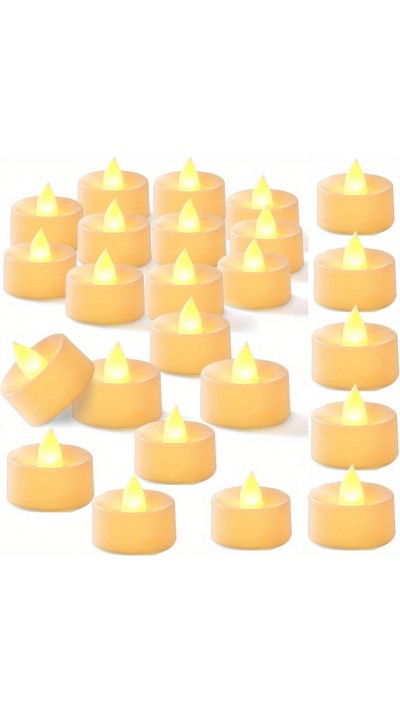 Flammenlose LED-Kerzen (24er Set) für Hochzeit, Party, Weihnachten, Halloween und Dekoration