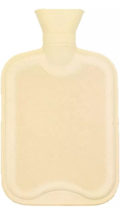Klassische Silikon-Wärmflasche (2 Liter) - Weiss