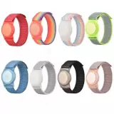 Verstellbares Velcro Nylon Armband für Kinder & Erwachsenen mit AirTag Halterung - Schwarz