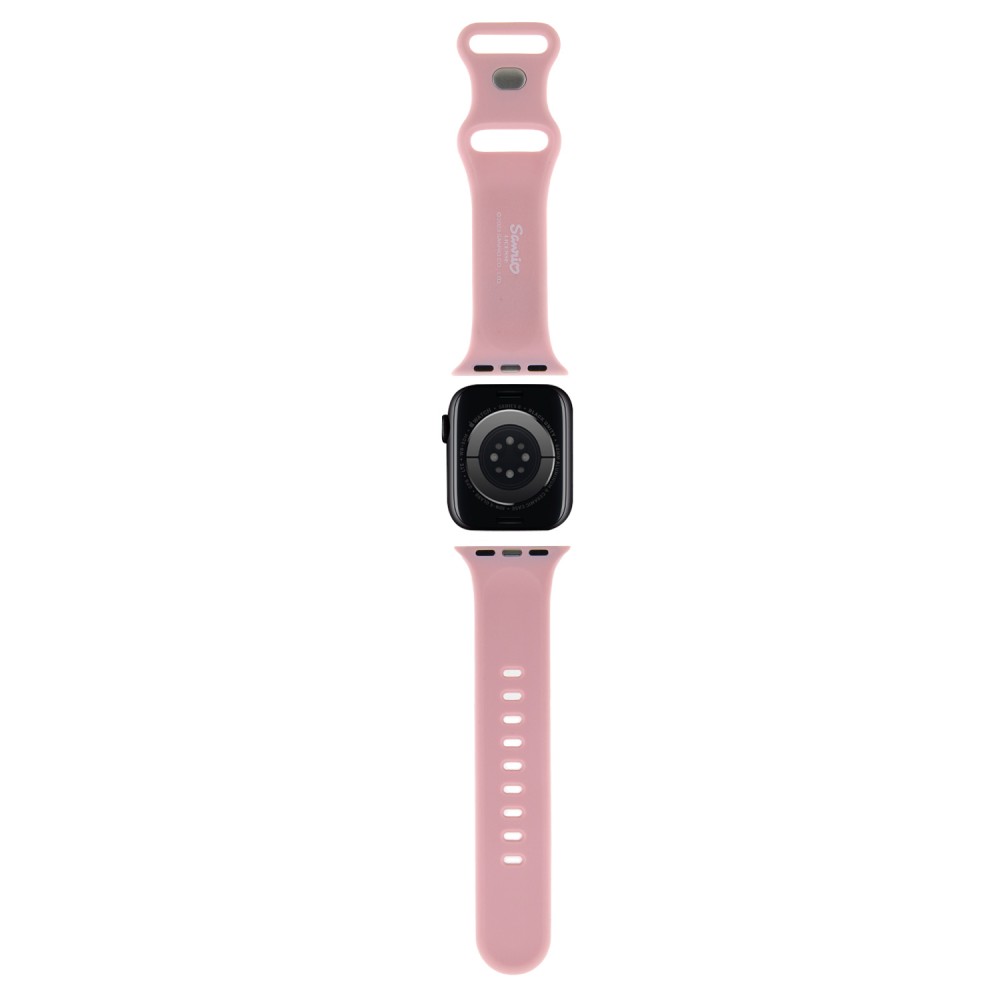 Hello Kitty verstellbares Armband aus Soft-Touch-Silikon mit aufgedrucktem Logo - Rosa - Apple Watch 38/40/41/42 mm
