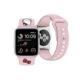 Hello Kitty verstellbares Armband aus Soft-Touch-Silikon mit aufgedrucktem Logo - Rosa - Apple Watch 38/40/41/42 mm