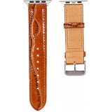 Krokodil armband braun - Apple Watch 44/45/46/49 mm