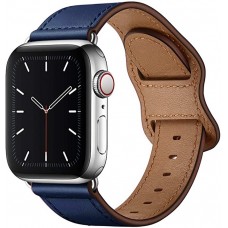 Lederarmband Dunkelblau - Apple Watch 44/45/46/49 mm