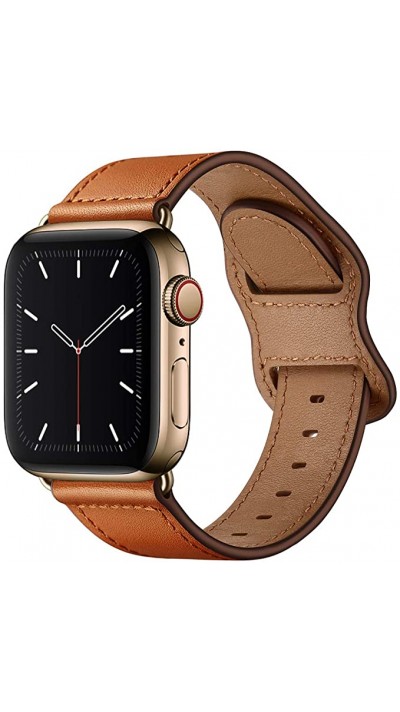 Lederarmband Hellbraun - Apple Watch 44/45/46/49 mm