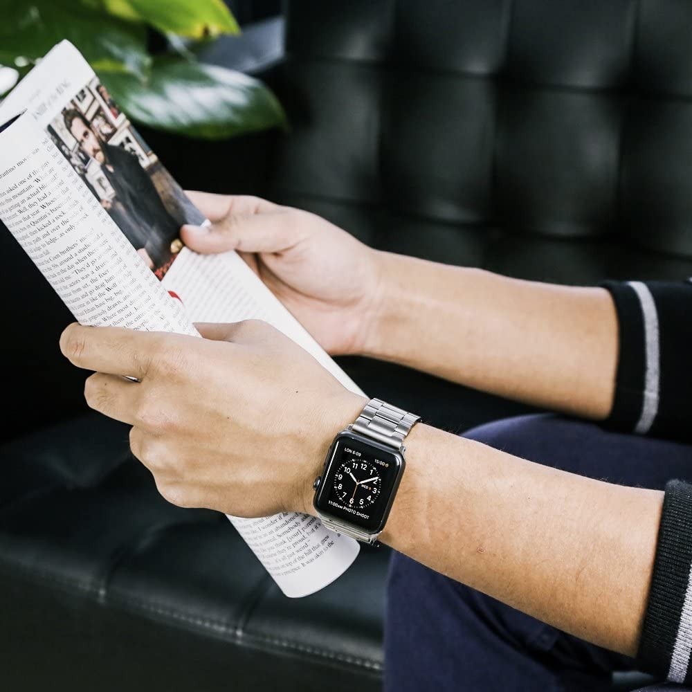 Edelstahl Armband - Zeitlos klassisch und elegant - Silber - Apple Watch 44/45/46/49 mm