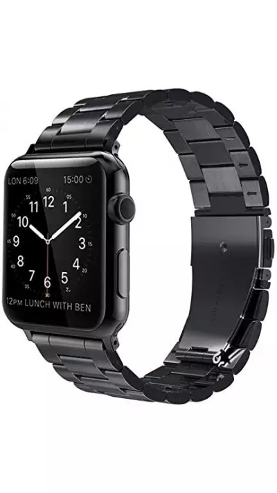Edelstahl Armband - Zeitlos klassisch und elegant - Schwarz - Apple Watch 38/40/41/42 mm