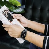 Edelstahl Armband - Zeitlos klassisch und elegant - Schwarz - Apple Watch 38/40/41/42 mm