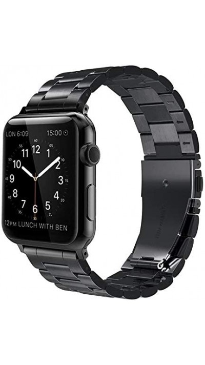 Edelstahl Armband - Zeitlos klassisch und elegant - Schwarz - Apple Watch 44/45/46/49 mm
