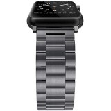 Edelstahl Armband - Zeitlos klassisch und elegant - Schwarz - Apple Watch 44/45/46/49 mm