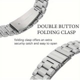 Edles Metallarmband mit integrierter TPU Silikon Schutzhülle für Apple Watch 49mm - Silber