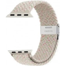 Elastisches Geflochtenes Nylonarmband mit Dehnbaren Riemen für Apple Watch - Champagne - Apple Watch 38/40/41/42 mm