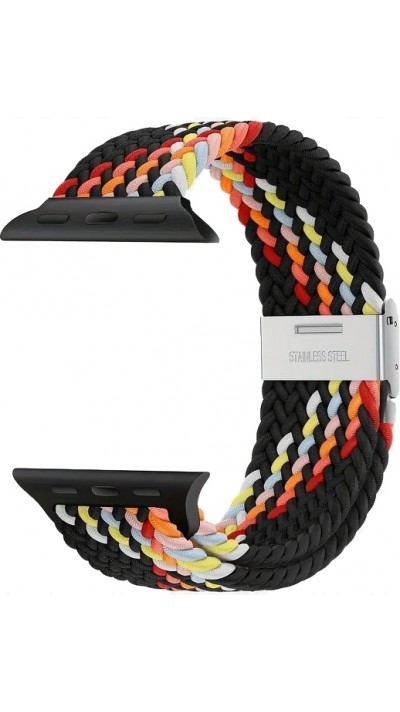 Elastisches Geflochtenes Nylonarmband mit Dehnbaren Riemen für Apple Watch - Multicolor 7 - Apple Watch 38/40/41/42 mm