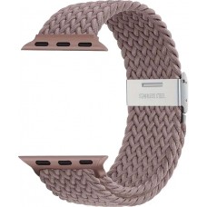 Elastisches Geflochtenes Nylonarmband mit Dehnbaren Riemen für Apple Watch - Rosa gold - Apple Watch 44/45/46/49 mm