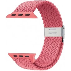 Elastisches Geflochtenes Nylonarmband mit Dehnbaren Riemen für Apple Watch - Rosa - Apple Watch 38/40/41/42 mm