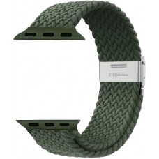 Elastisches Geflochtenes Nylonarmband mit Dehnbaren Riemen für Apple Watch - Dunkelgrün - Apple Watch 38/40/41/42 mm