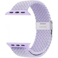 Bracelet en nylon élastique tressé avec des sangles extensibles pour Apple Watch - Violet clair - Apple Watch 44/45/46/49 mm
