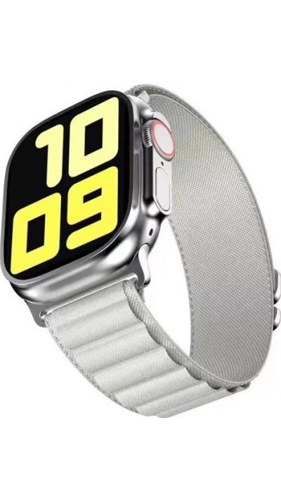 Rugged Nylon Armband wetterfest - Weiss - Apple Watch Ultra 49 mm