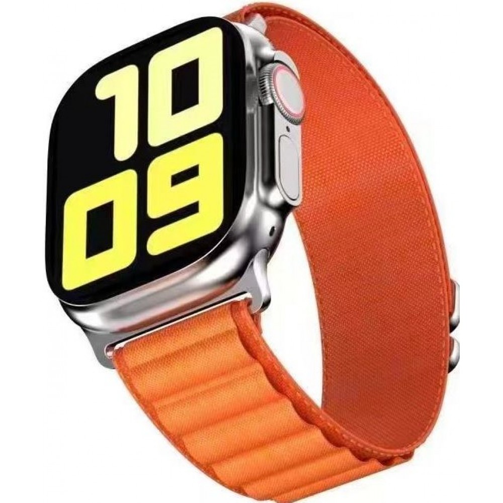 Rugged Nylon Armband wetterfest Orange Apple Watch Ultra 49 mm