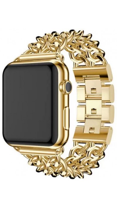 Luxuriöses Edelstahl Armband mit unsichtbarem Verschluss - Gold - Apple Watch 38/40/41/42 mm
