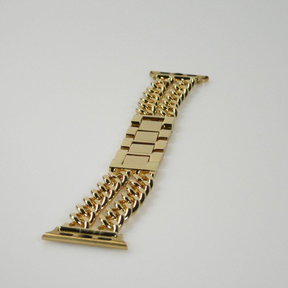 Luxuriöses Edelstahl Armband mit unsichtbarem Verschluss - Gold - Apple Watch 38/40/41/42 mm