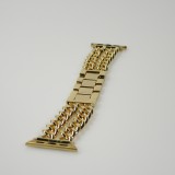 Luxuriöses Edelstahl Armband mit unsichtbarem Verschluss - Gold - Apple Watch 38/40/41/42 mm