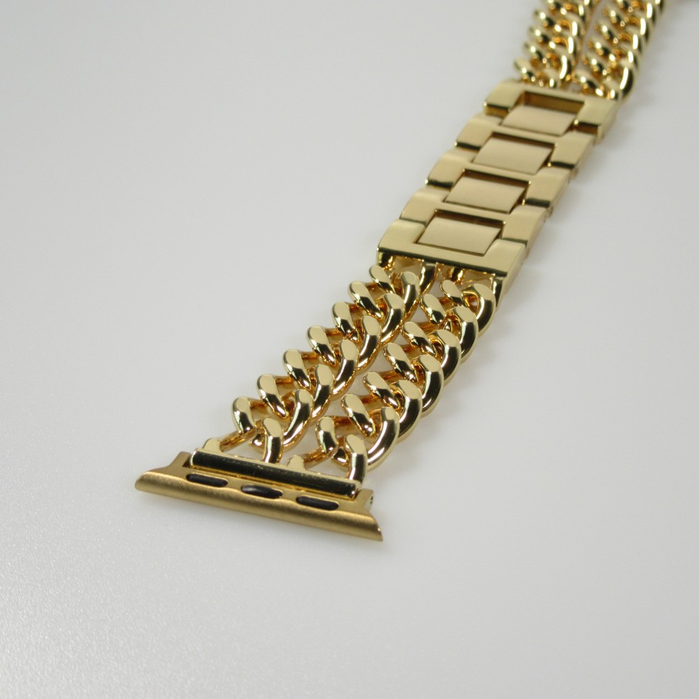 Luxuriöses Edelstahl Armband mit unsichtbarem Verschluss - Gold - Apple Watch 38/40/41/42 mm