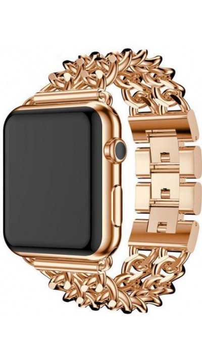 Luxuriöses Edelstahl Armband mit unsichtbarem Verschluss - Rosa gold - Apple Watch 38 mm / 40 mm / 41 mm