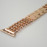 Luxuriöses Edelstahl Armband mit unsichtbarem Verschluss - Rosa gold - Apple Watch 38/40/41/42 mm