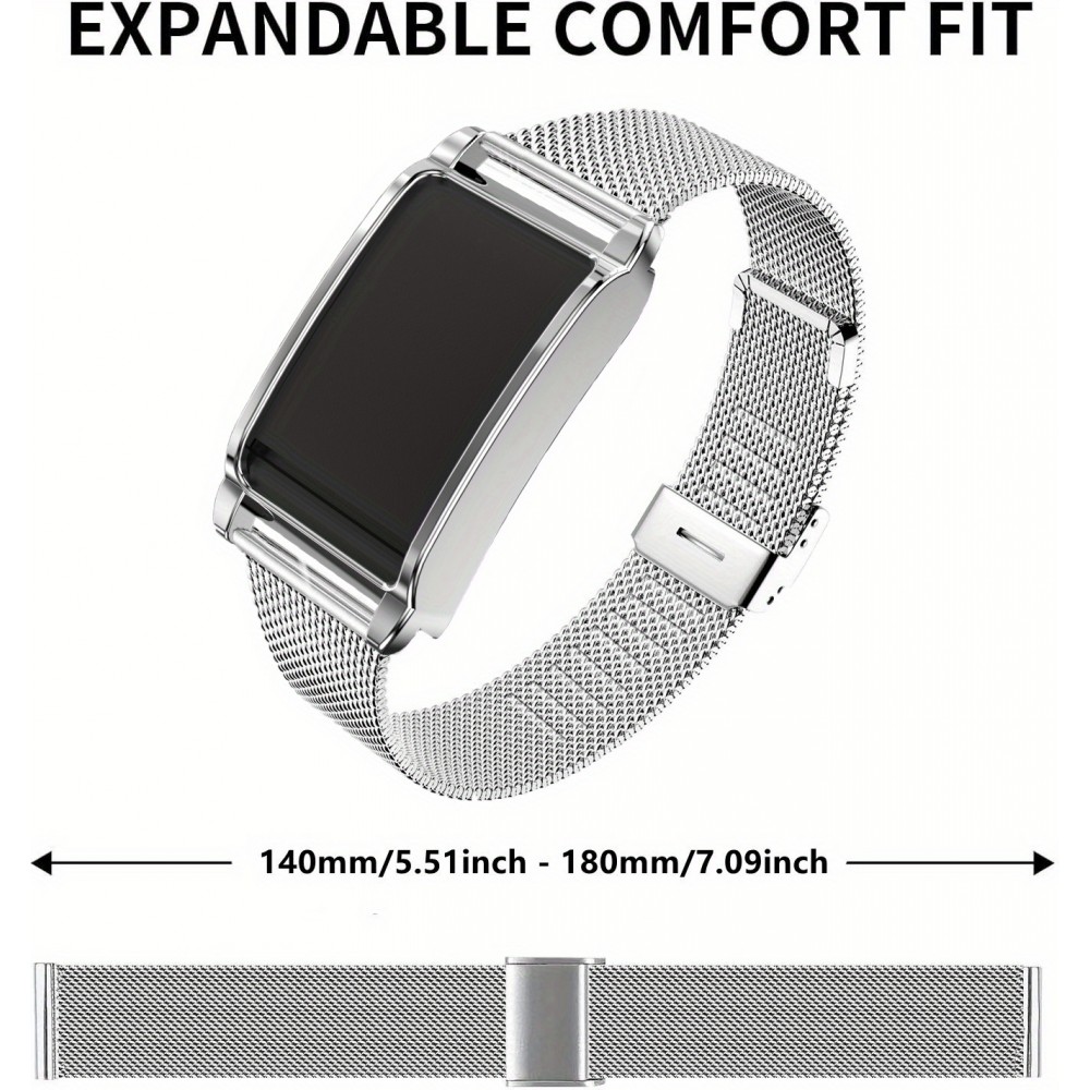 Bracelet milanais élégant en acier inoxydable - Noir - Whoop 4.0