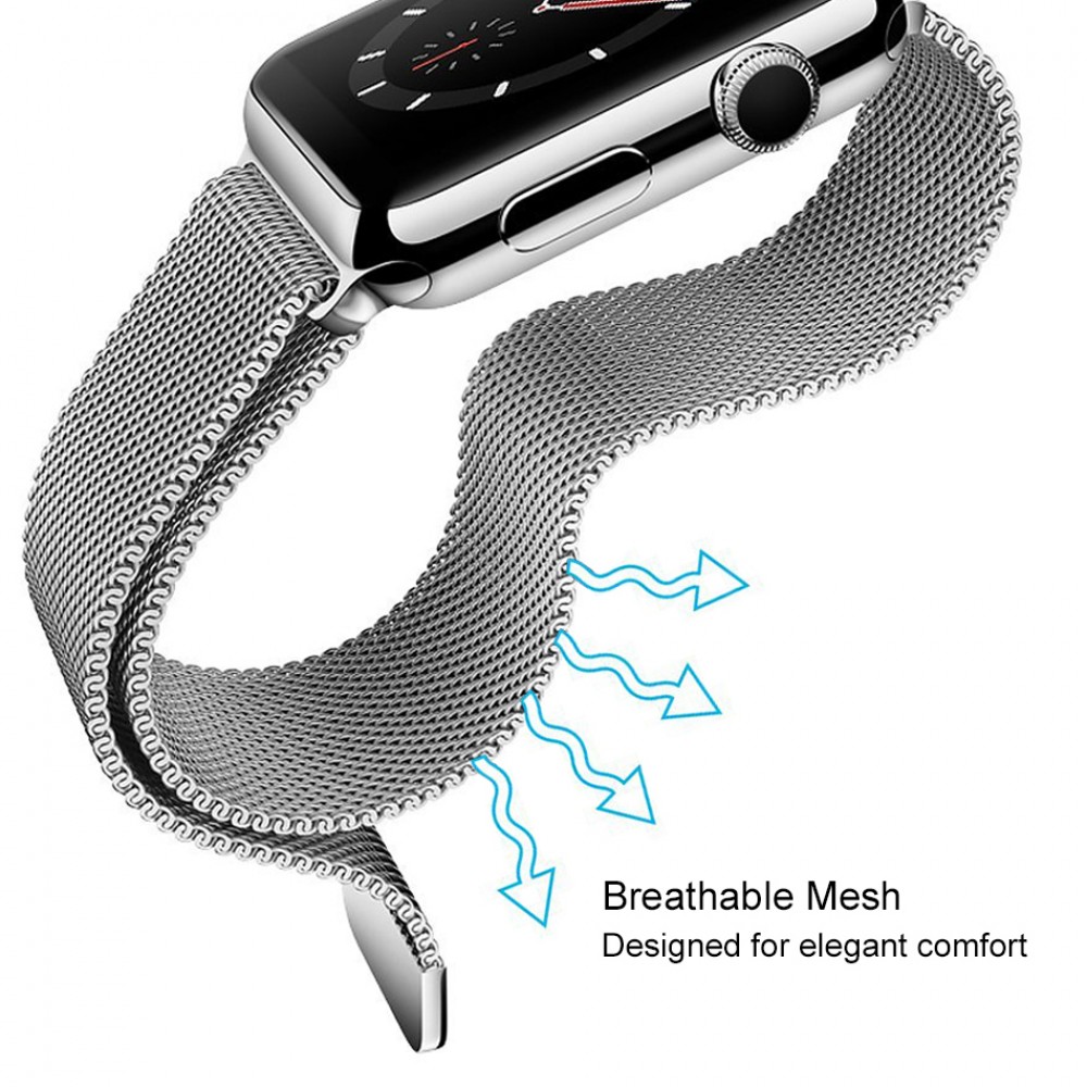 Mailänder Stahlarmband silber - Apple Watch 38/40/41/42 mm