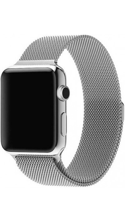 Mailänder Stahlarmband silber - Apple Watch 44/45/46/49 mm