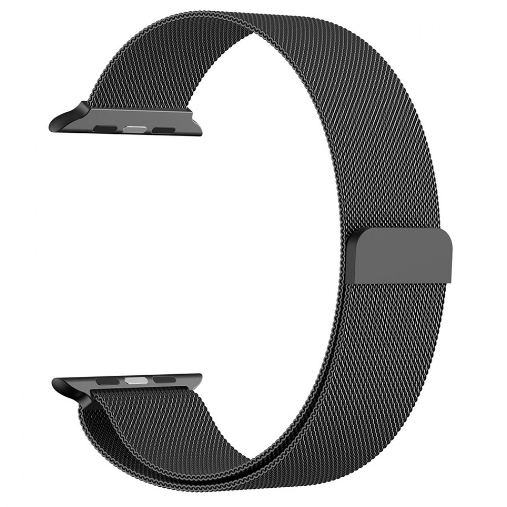 Mailänder Stahlarmband schwarz - Apple Watch 38/40/41/42 mm