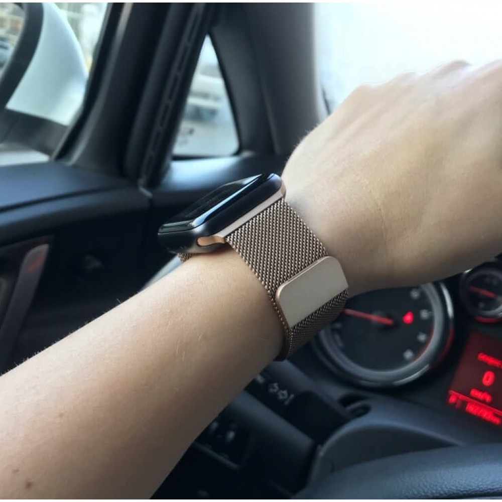 Bracelet milanais en acier or vintage - Apple Watch 38/40/41/42 mm