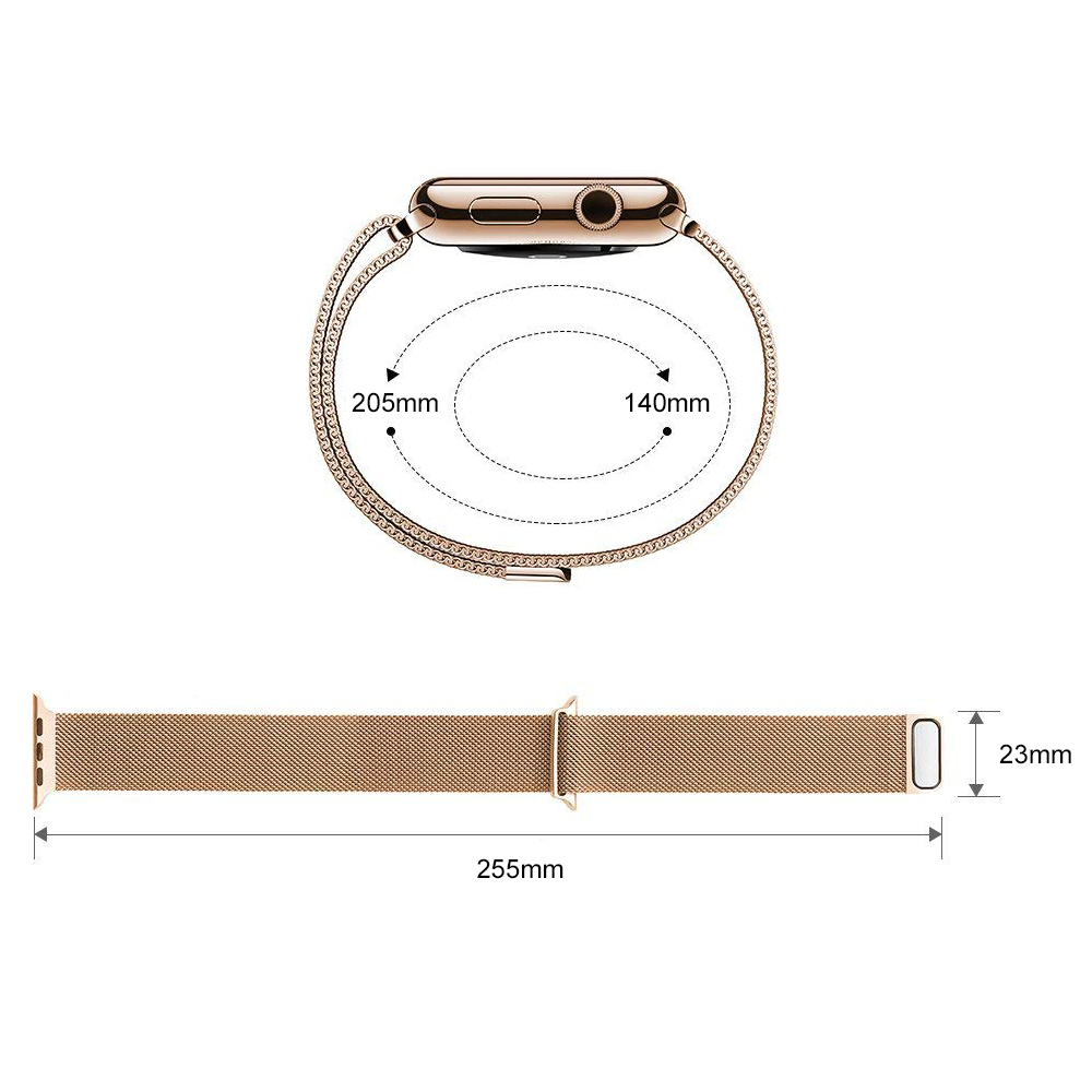 Bracelet milanais en acier or vintage - Apple Watch 38/40/41/42 mm