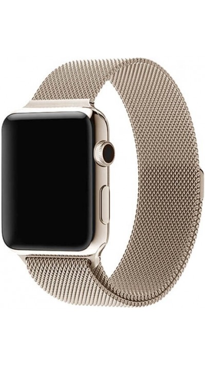 Mailänder Stahlarmband Vintage Gold - Apple Watch 44/45/46/49 mm