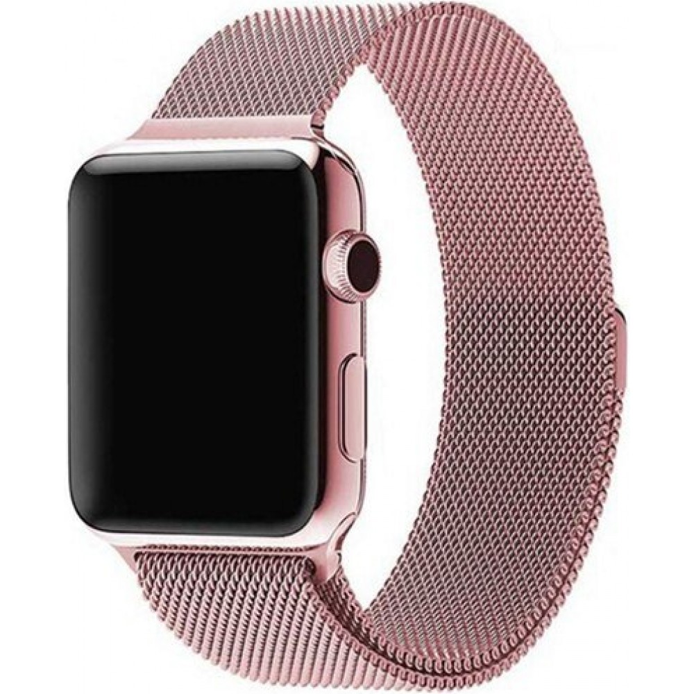 Mailander Stahlarmband rosa Apple Watch 42mm 44mm 45mm