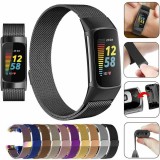Milanaise-Armband aus Stahl in (Größe L) - Silber - Fitbit Charge 5 / 6