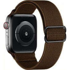 Sportliches elastisches Nylonarmband, verstellbar, weich, waschbar - Braun - Apple Watch 38/40/41/42 mm