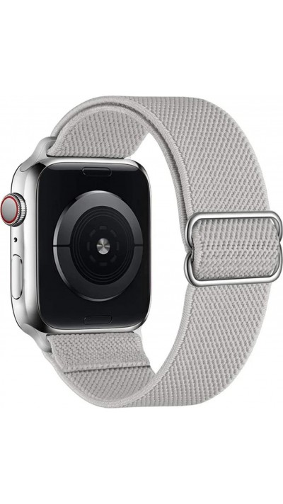 Sportliches elastisches Nylonarmband, verstellbar, weich, waschbar - Grau - Apple Watch 38mm / 40mm / 41mm