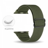 Sportliches elastisches Nylonarmband, verstellbar, weich, waschbar - Schwarz - Apple Watch 38/40/41/42 mm