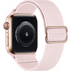 Sportliches elastisches Nylonarmband, verstellbar, weich, waschbar - Hellrosa - Apple Watch 44/45/46/49 mm