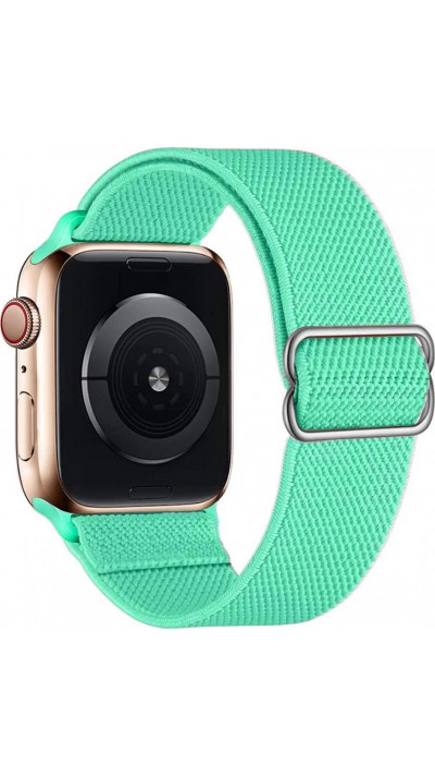 Sportliches elastisches Nylonband, verstellbar, weich, waschbar - Türkis - Apple Watch 44/45/46/49 mm